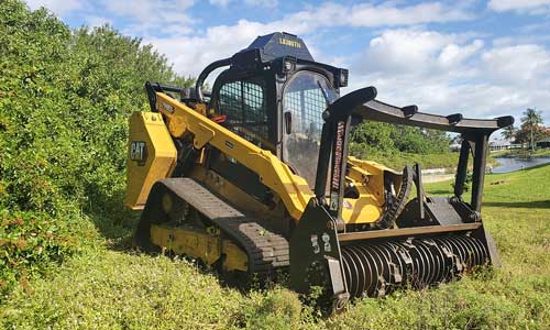 Forestry mulching in progress